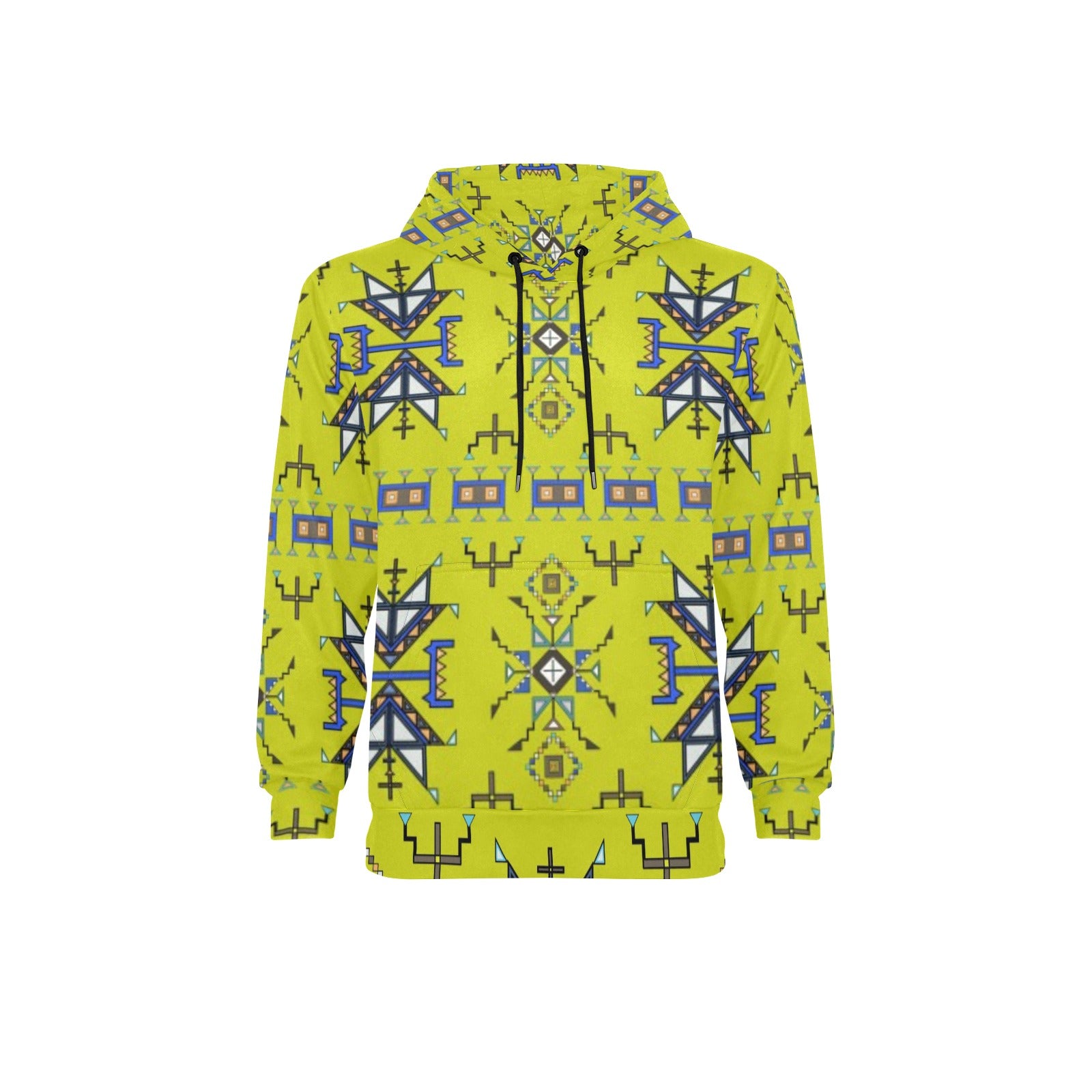 Eagle Strike Lime Men's Long Sleeve Fleece Hoodie