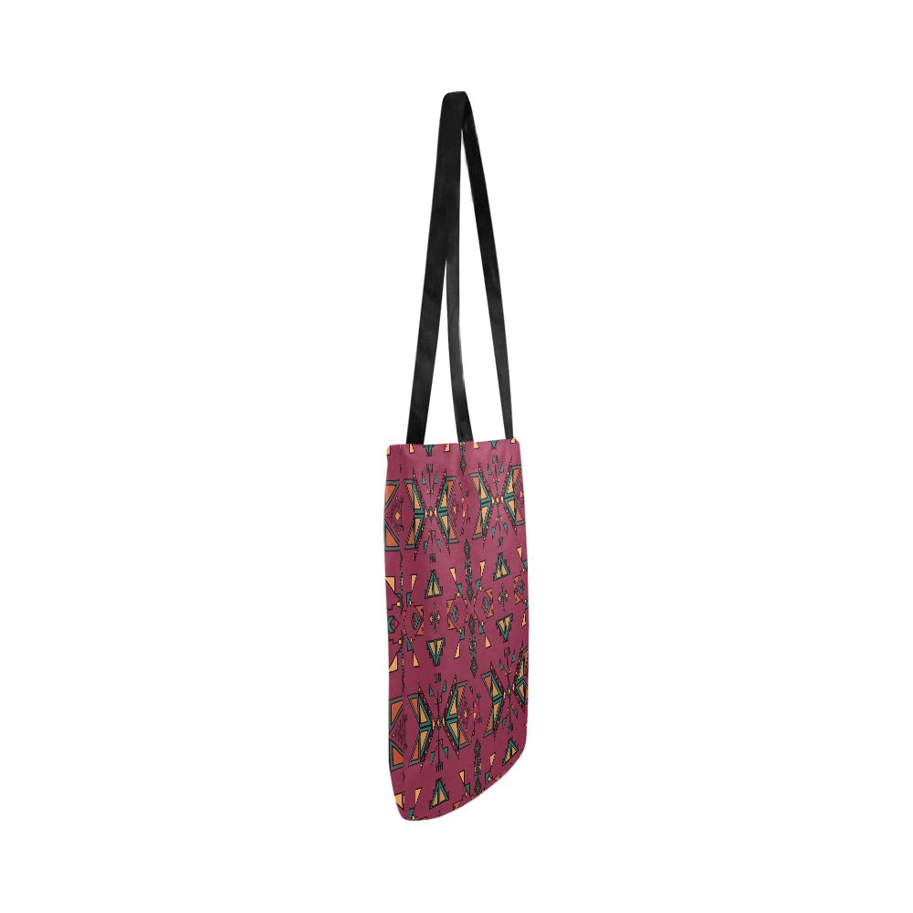 Arrow Dawn Maroon Reusable Shopping Bag (Two sides)