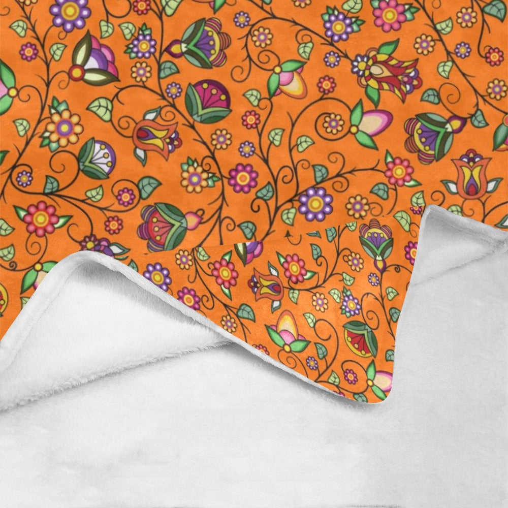 Heartbeat Petals Orange Ultra-Soft Micro Fleece Blanket 60"x80"