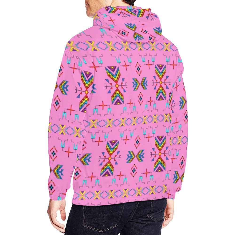 Rainy Chief Rainbow Blush Hoodie for Men (USA Size)
