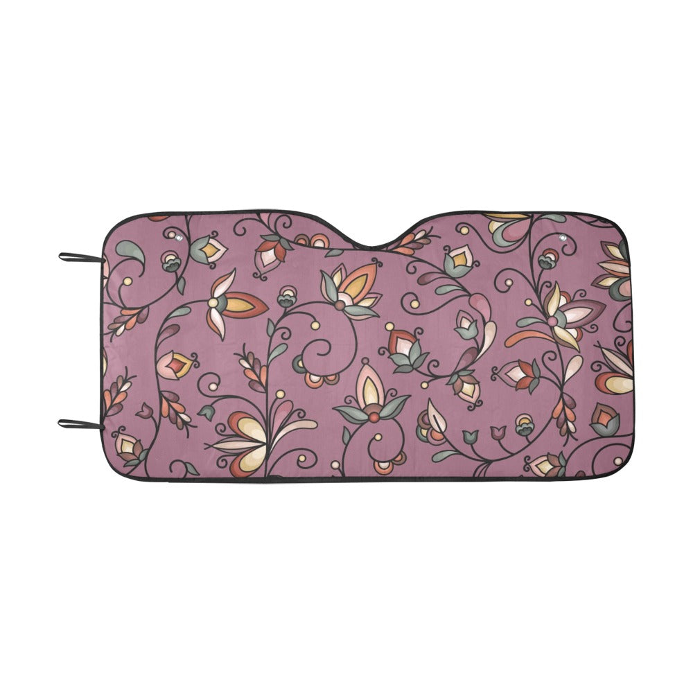 Burnt Sky Petals Magenta Car Sun Shade 55"x30"