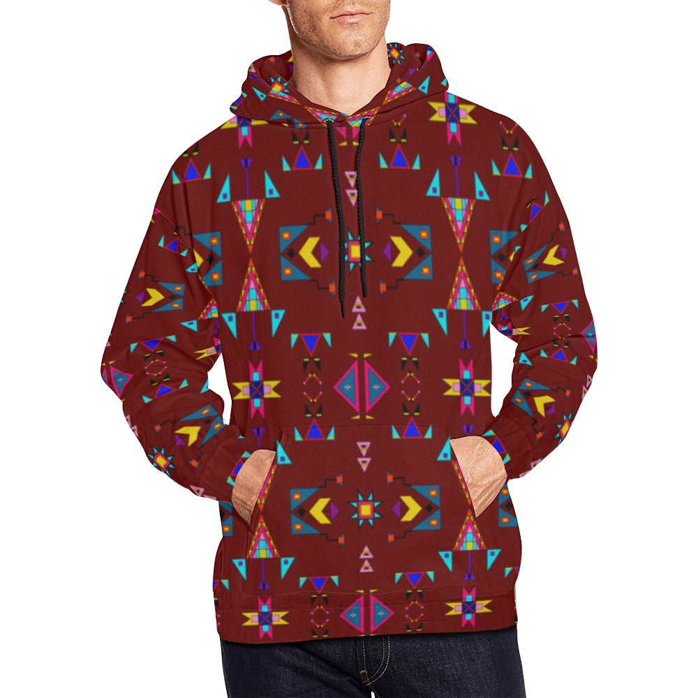Enemy Territory Dark Maroon Hoodie for Men (USA Size)