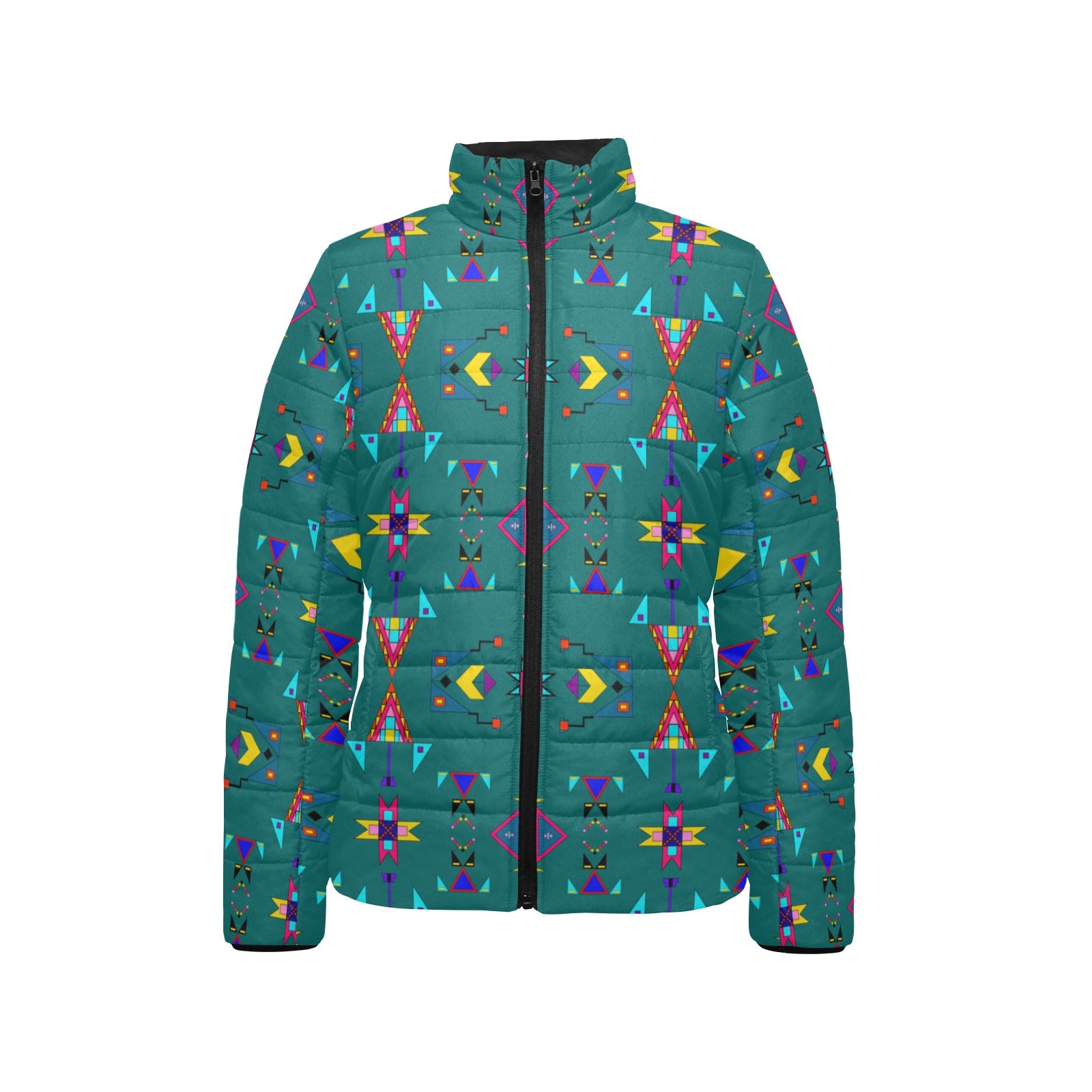 Enemy Territory Teal Women's Padded Jacket