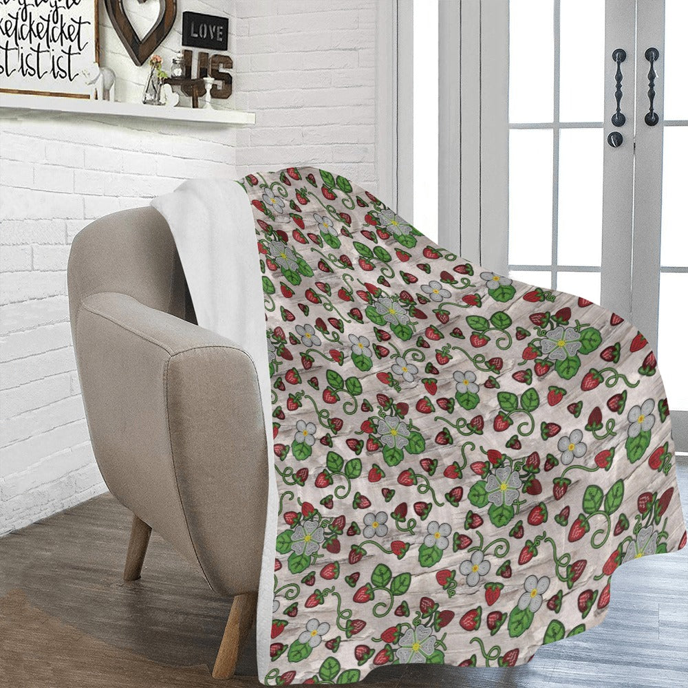 Strawberry Dreams Bright Birch Ultra-Soft Micro Fleece Blanket 60"x80"