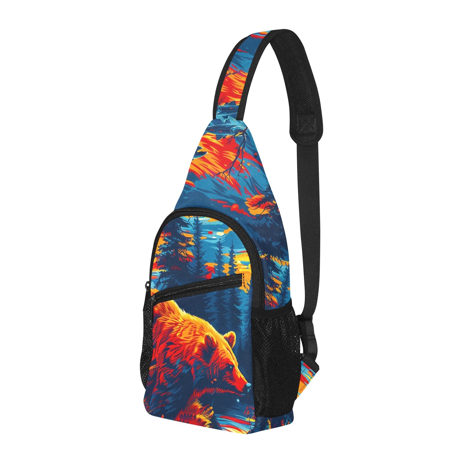 Fishing Bear Chest Bag