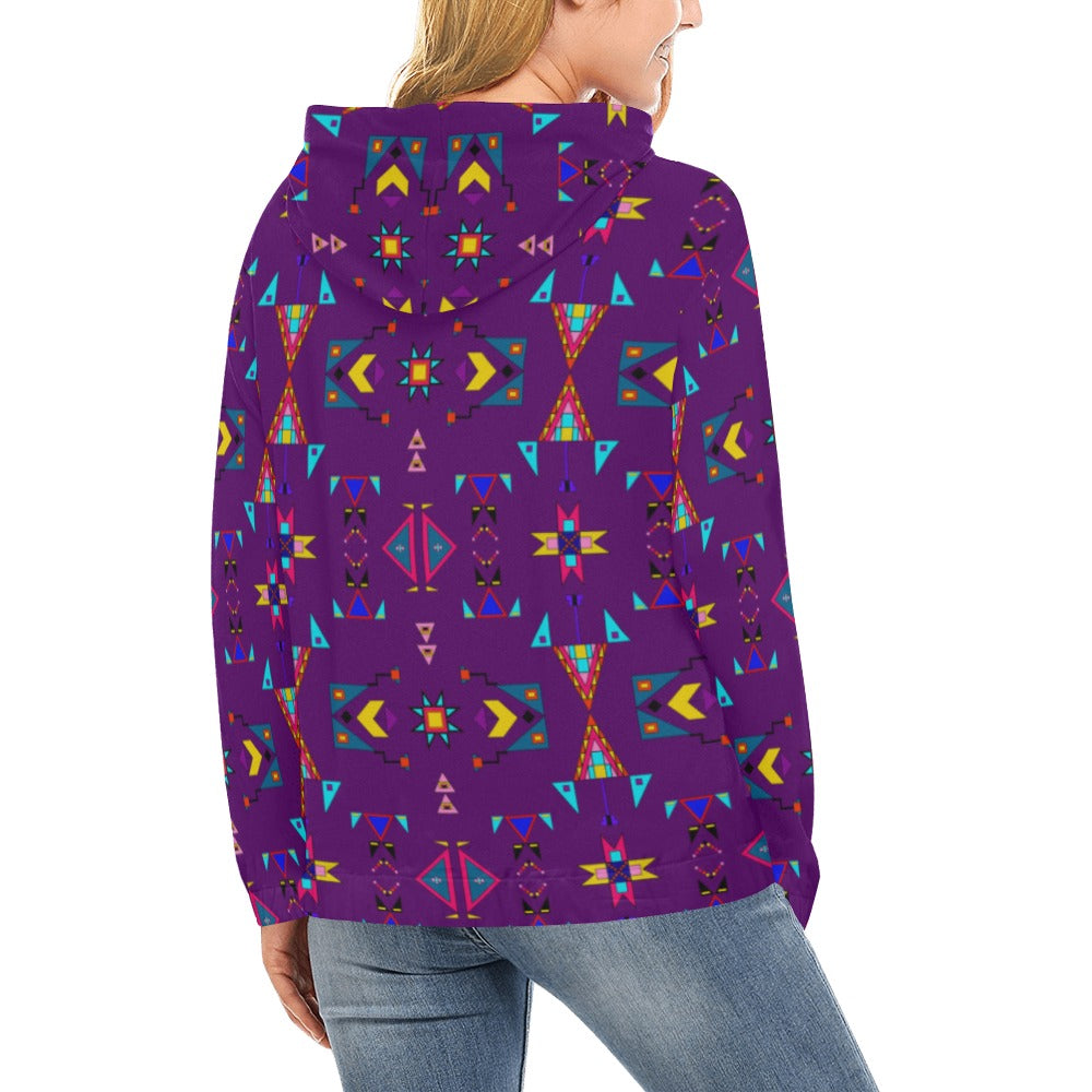 Enemy Territory Berry Hoodie for Women (USA Size)