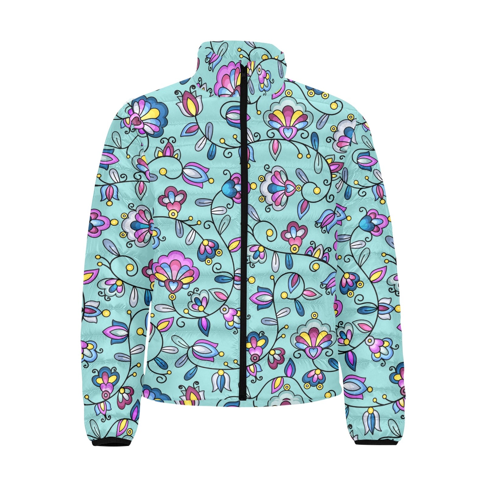 Autumn Bundle Blessing Turquoise Men's Padded Jacket