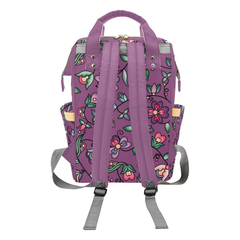 Amber Evening Garland Purple Multi-Function Diaper Backpack/Diaper Bag