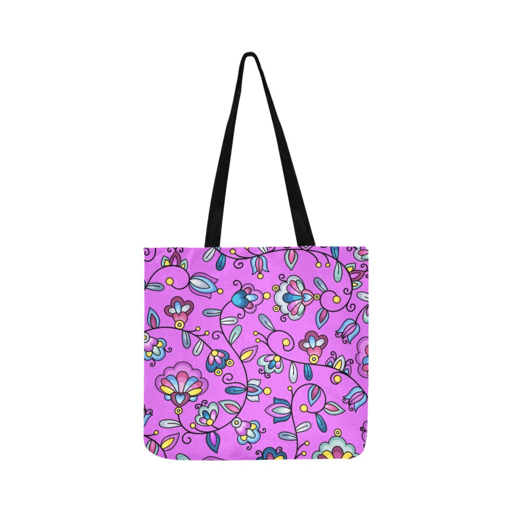 Autumn Bundle Blessing Purple Reusable Shopping Bag (Two sides)
