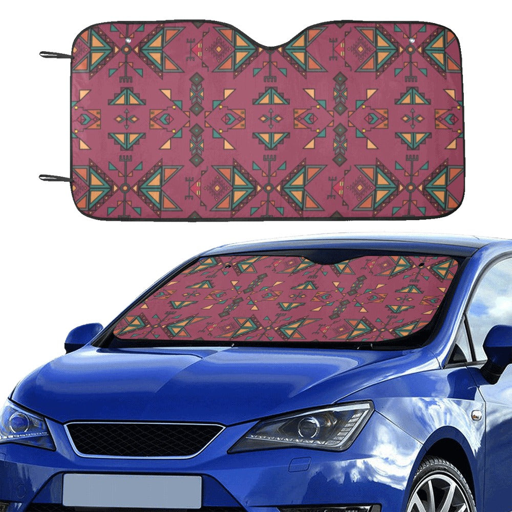 Arrow dawn Maroon Car Sun Shade 55"x30"