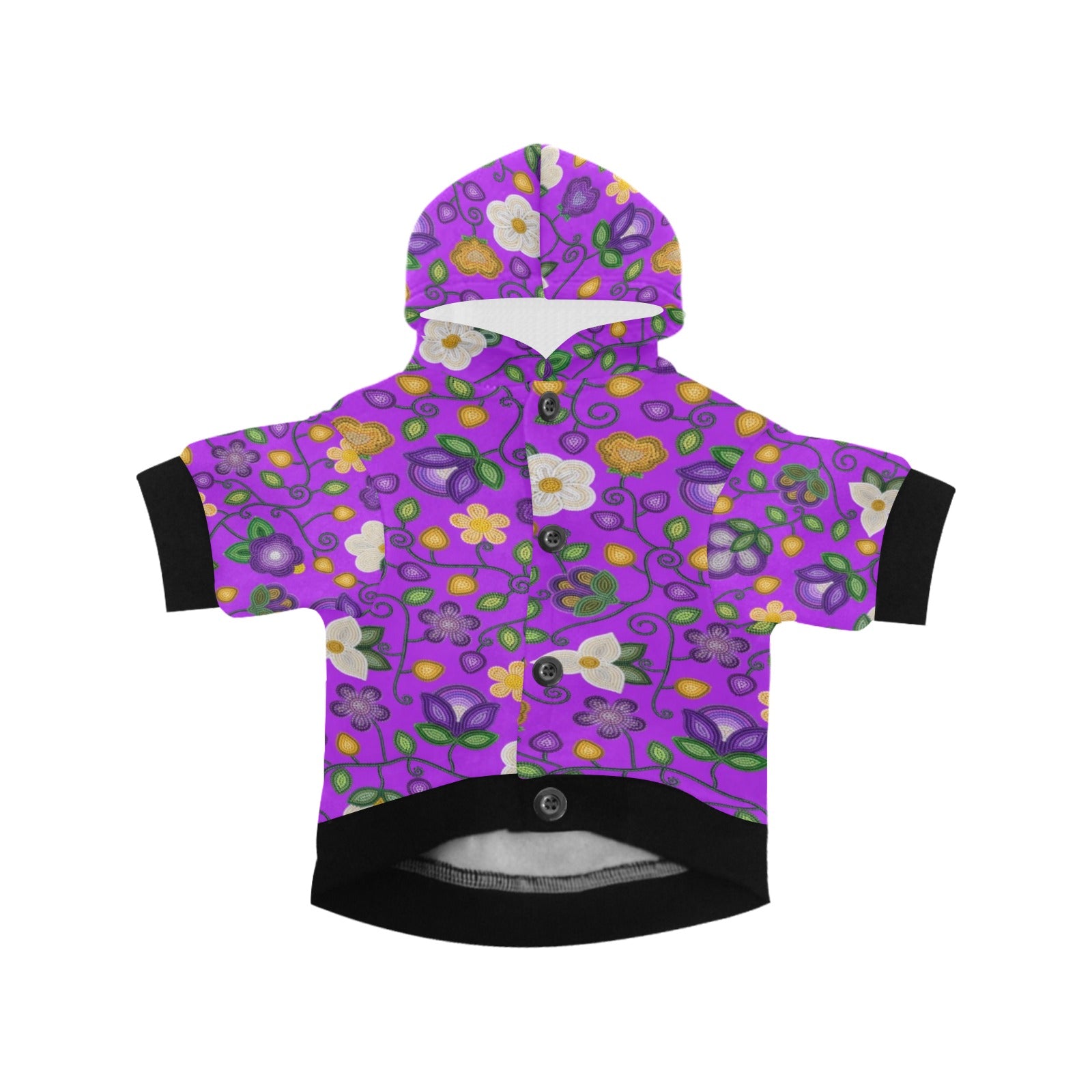 Midnight Moss Bloom Purple Pet Dog Hoodie