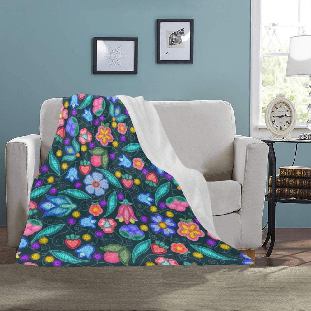 Sweet Offering Dark Teal Ultra-Soft Micro Fleece Blanket 40"x50"