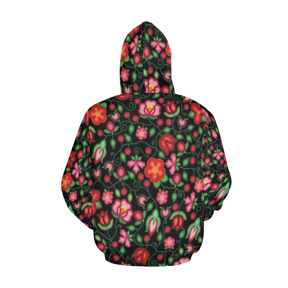 Rose Reverie Black Hoodie for Men (USA Size)