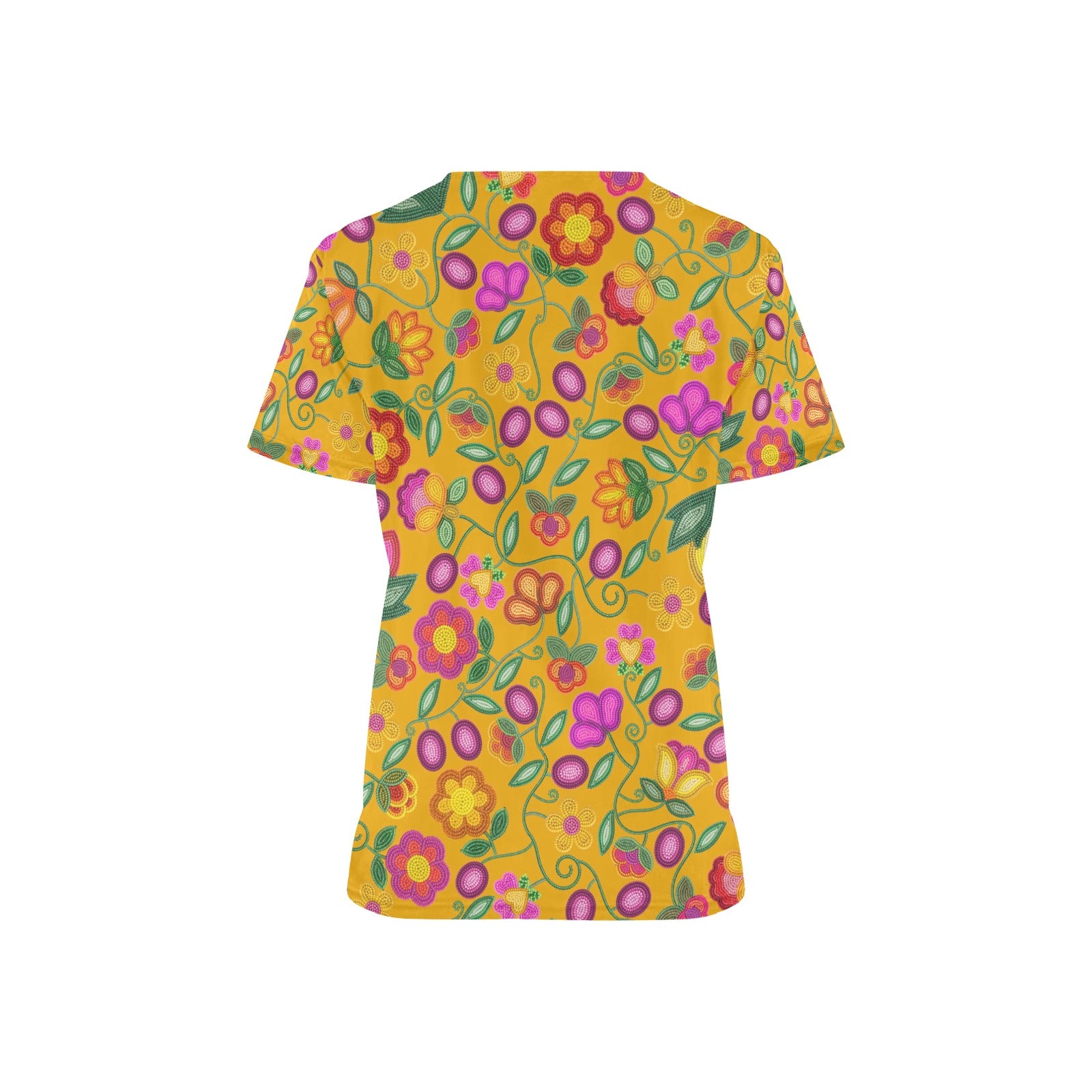 Boreal Bounty Yellow Scrub Top