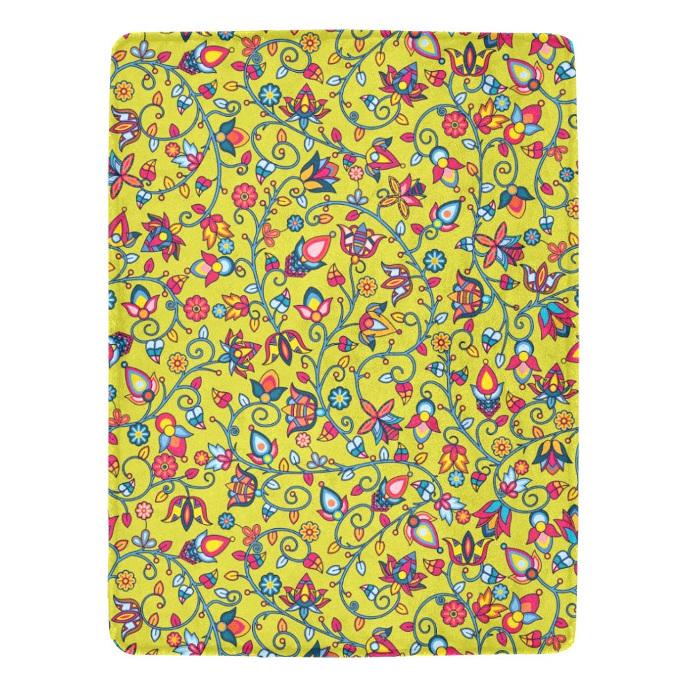 Thorny Path Yellow Grass Ultra-Soft Micro Fleece Blanket 60"x80"