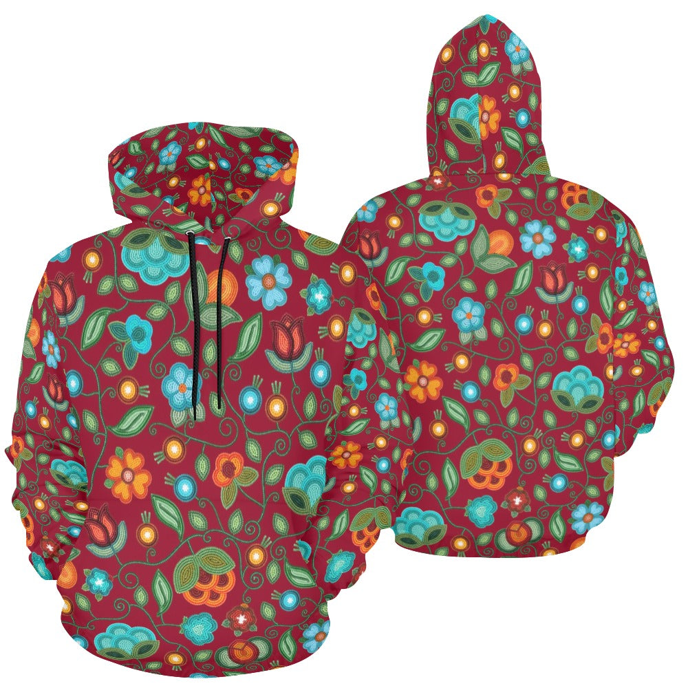 Prairie Fire Petals Red Hoodie for Men (USA Size)