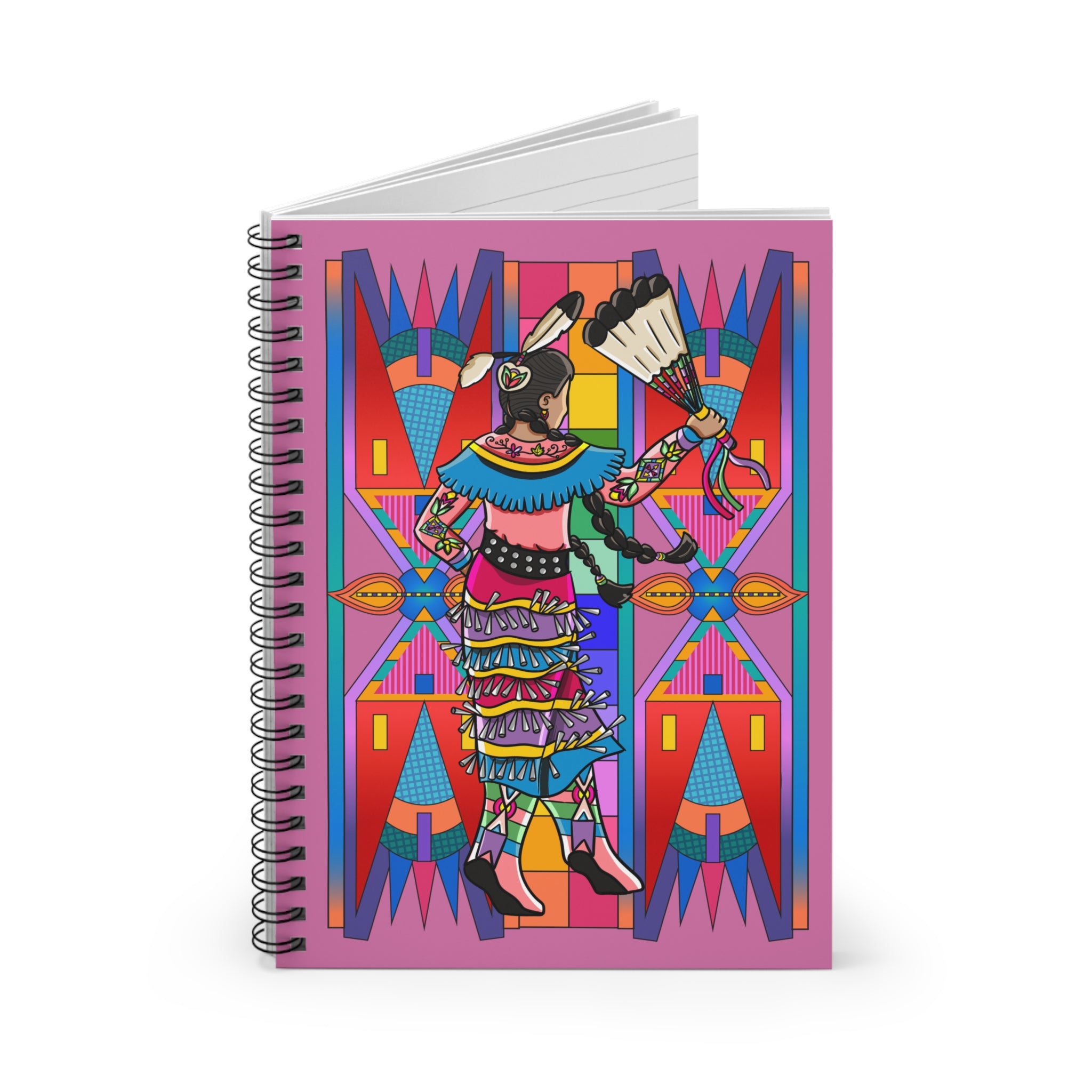 Jingle Dancer 1 Vibrant Floral Spiral Notebook