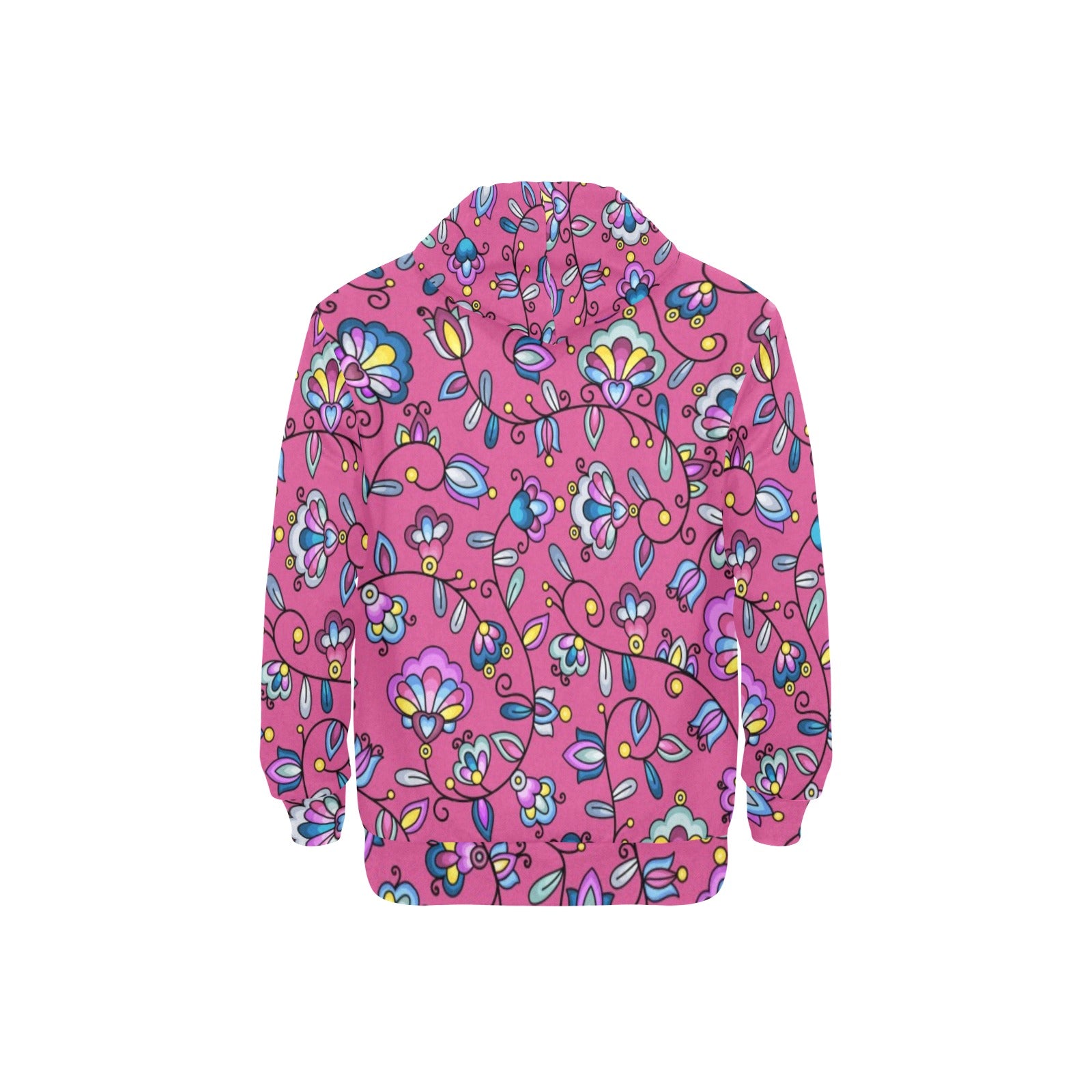 Autumn Bundle Blessing Pink Men's Long Sleeve Fleece Hoodie