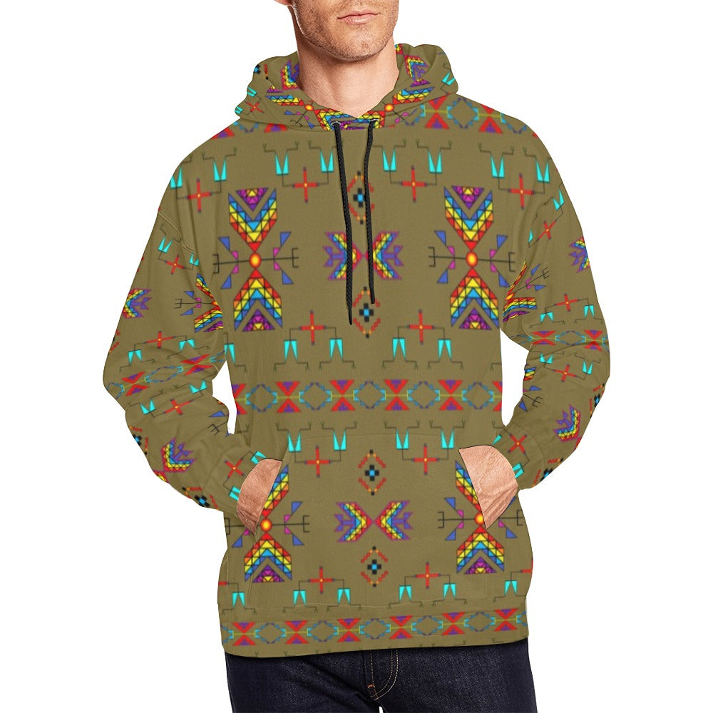 Rainy Chief Rainbow Sage Grass Hoodie for Men (USA Size)