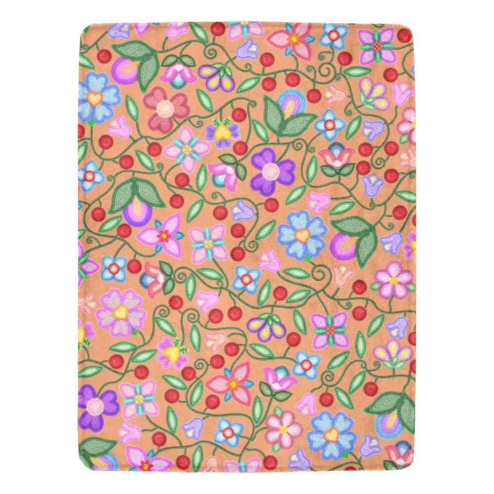 Petal Harmony Terracotta Ultra-Soft Micro Fleece Blanket 60"x80"