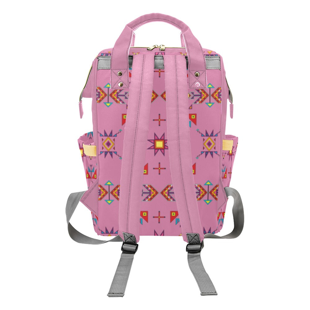 Scattered Generations Pink Multi-Function Diaper Backpack/Diaper Bag