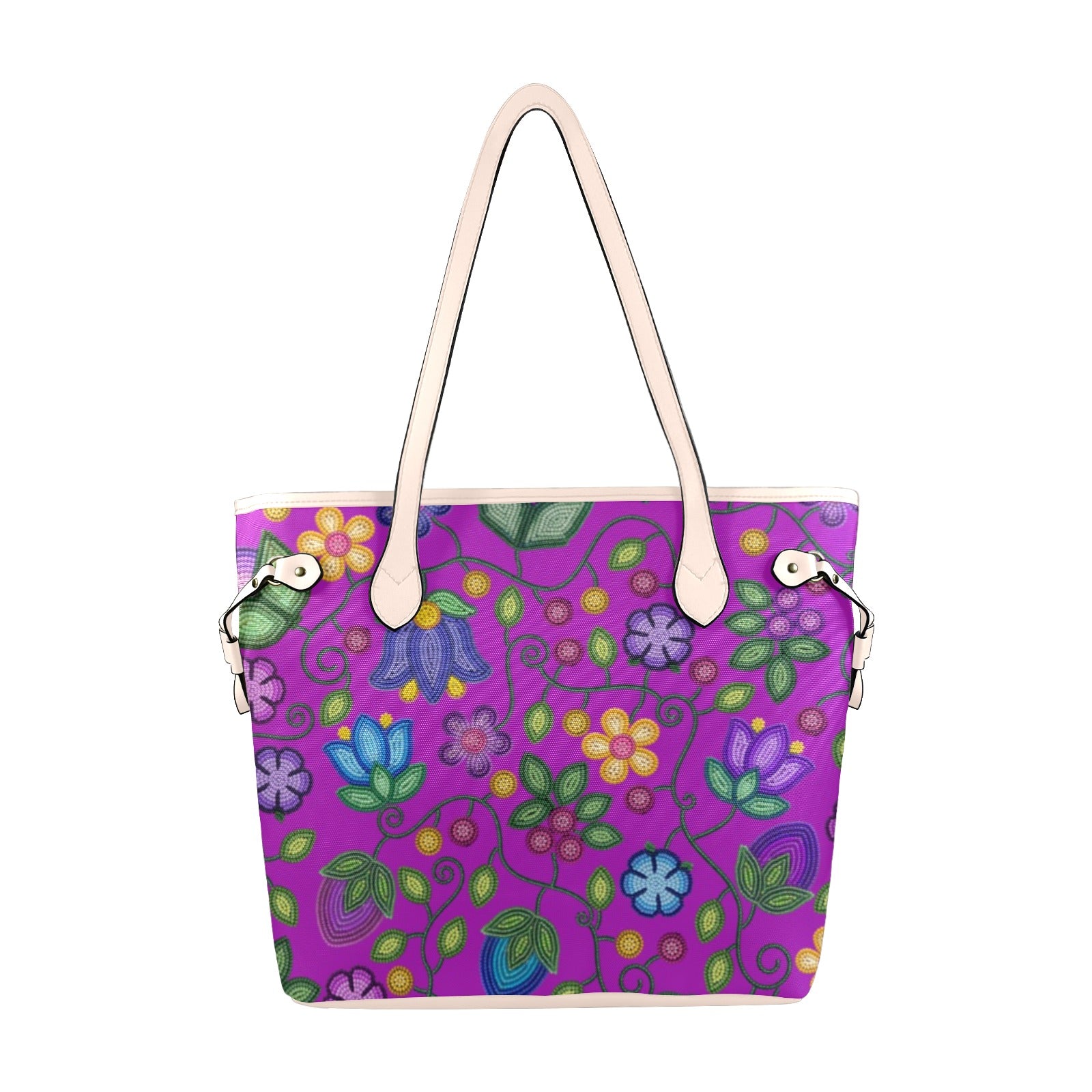 Bloom Uplift Purple Clover Canvas Tote Bag