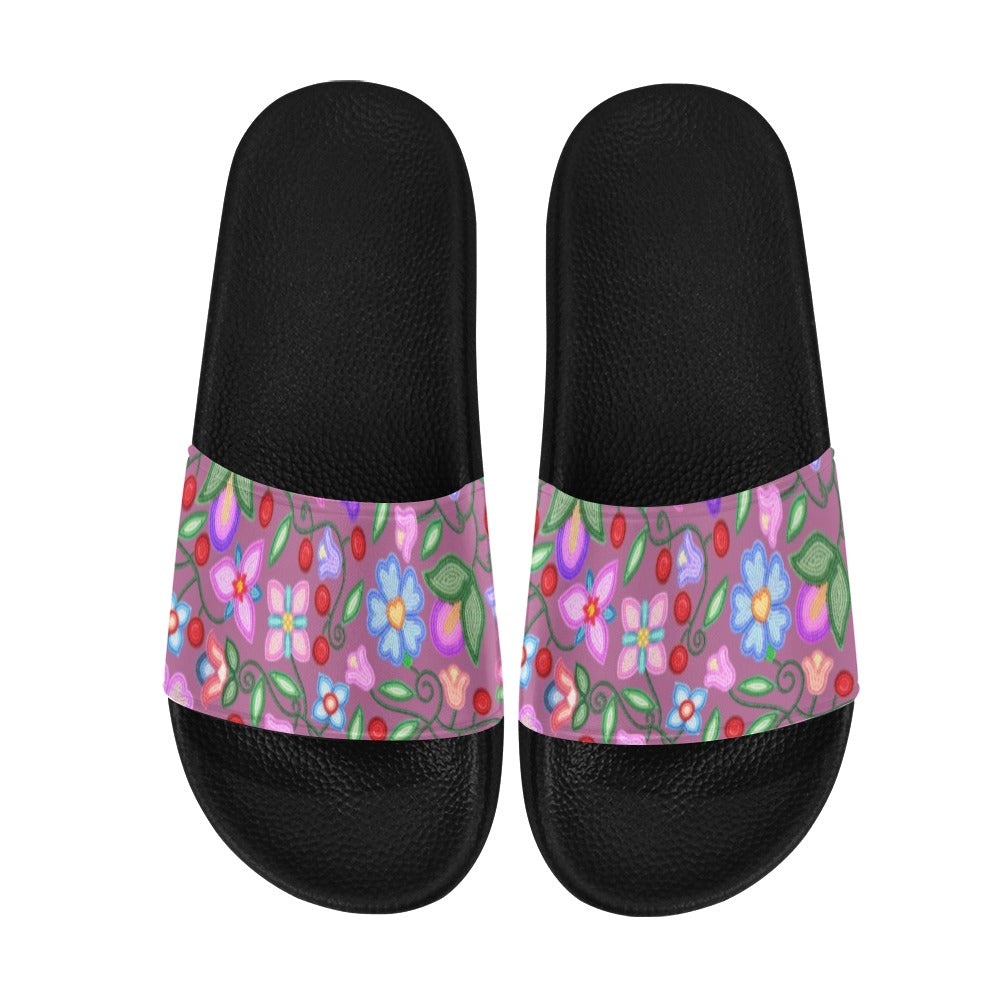 Petal Harmony Dusty Rose Women's Slide Sandals