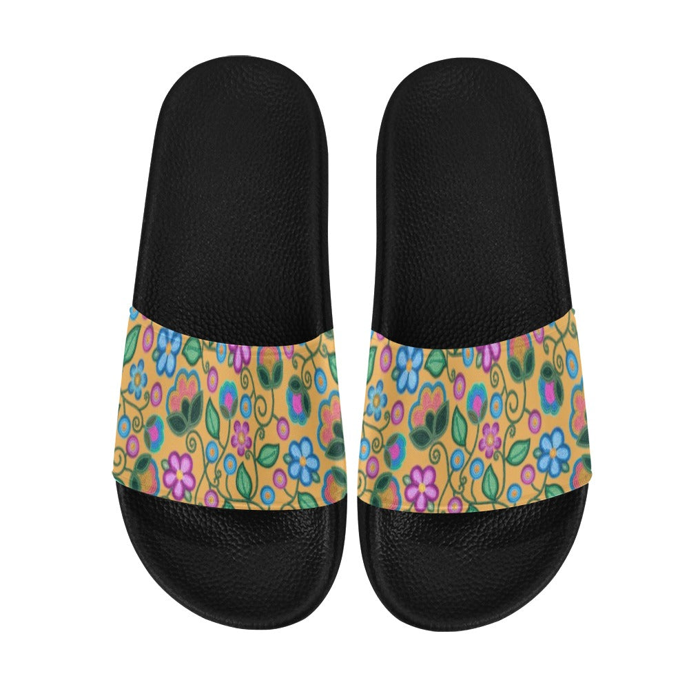Turquoise Sunbeam Yellow Women's Slide Sandals