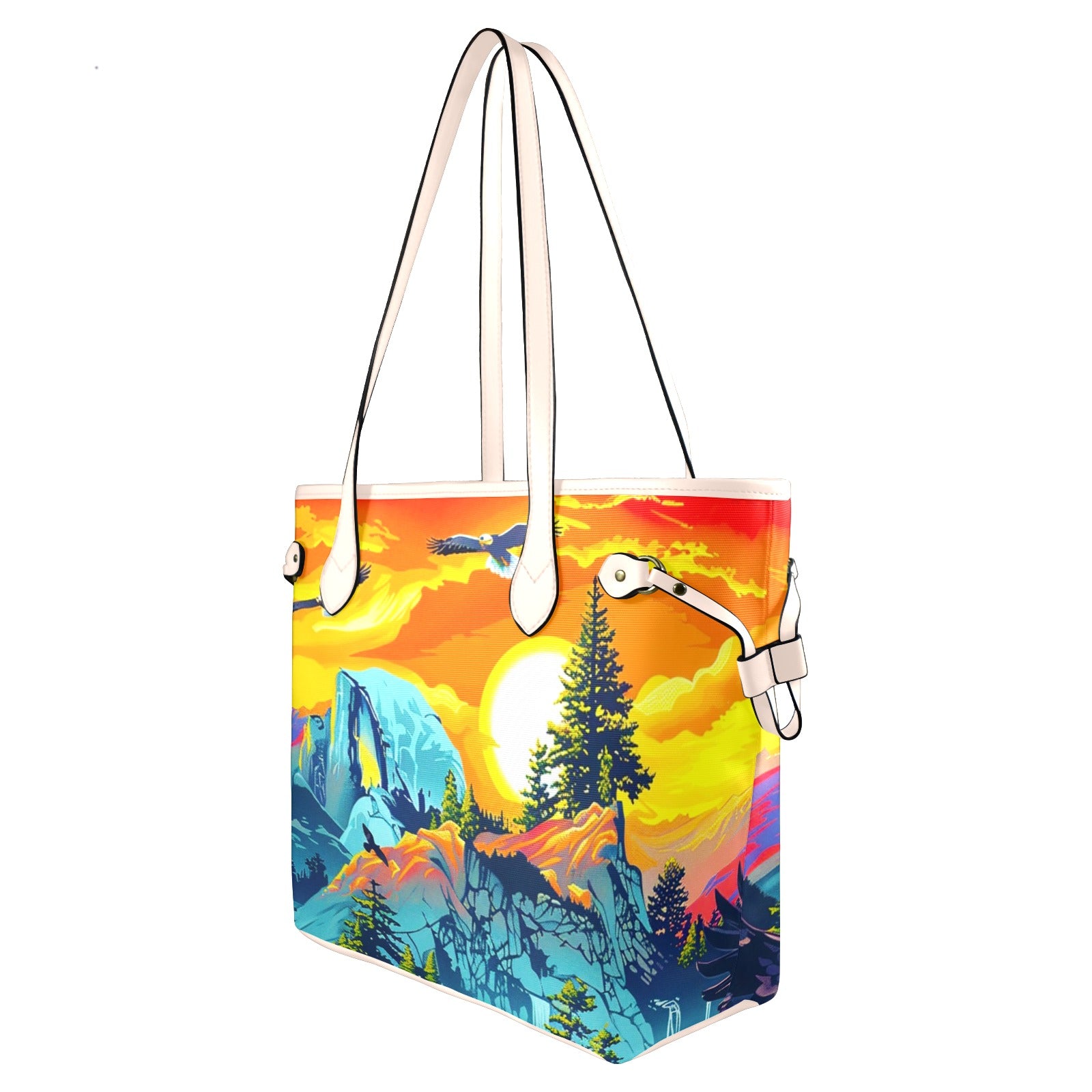 Cruising Eagles Clover Canvas Tote Bag