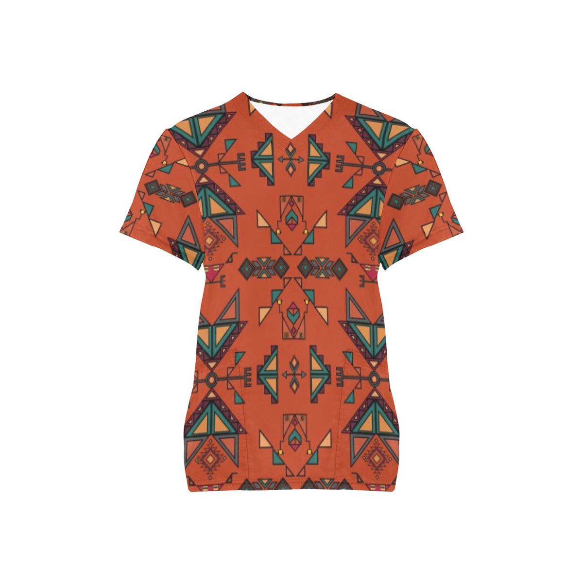 Arrow dawn Orange Scrub Top