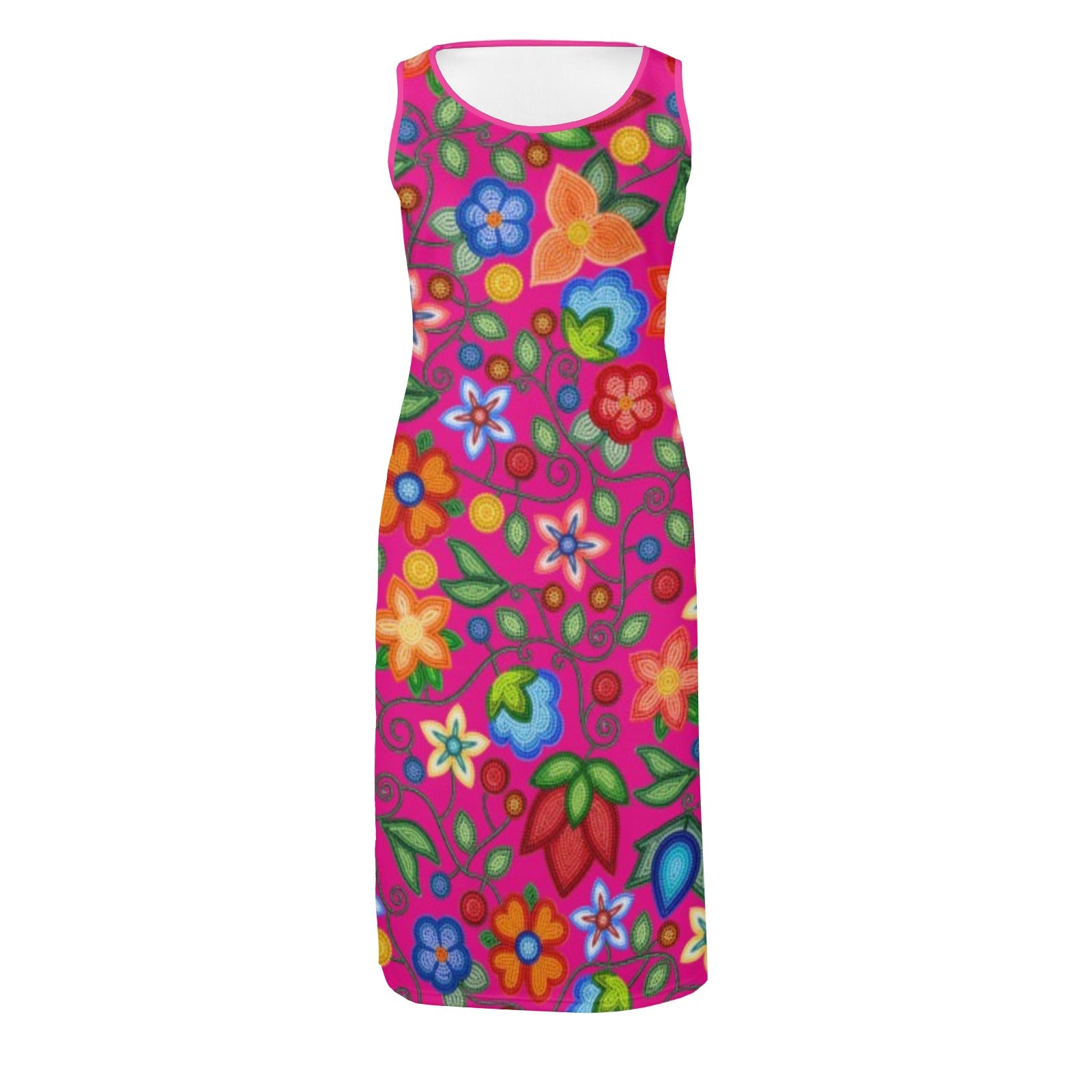 Morning Harmony Pink Phaedra Sleeveless Open Fork Long Dress