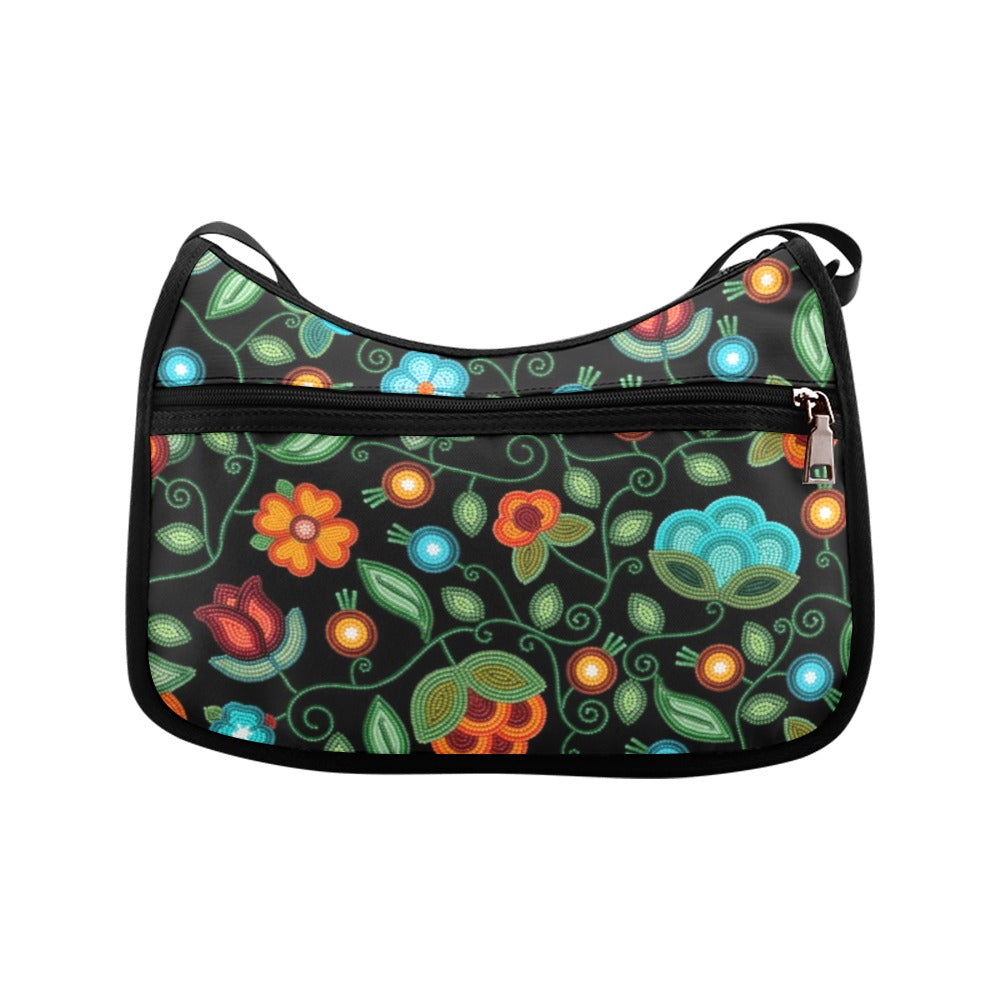 Prairie Fire Petals Black Crossbody Bag