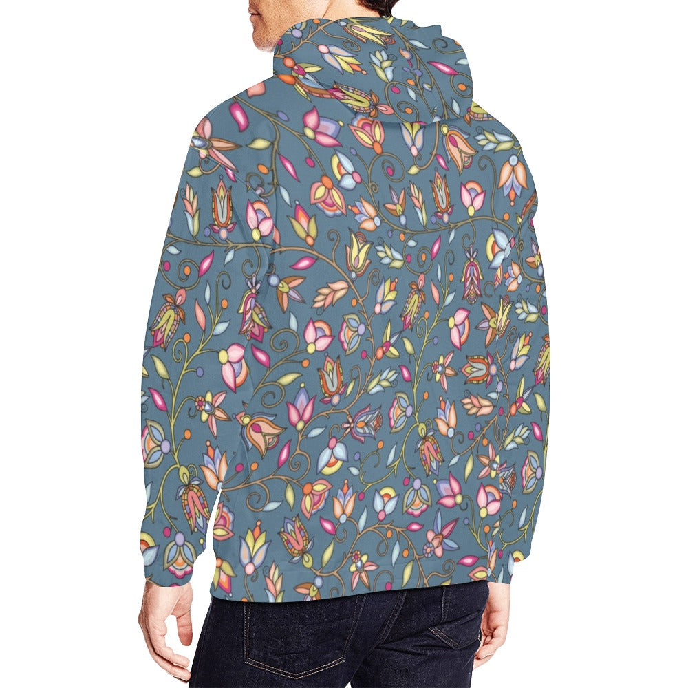 Buffalo Bloom Rainstorm Hoodie for Men (USA Size)