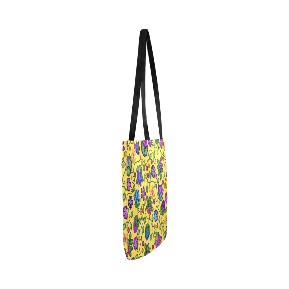 Bloom Uplift Yellow Reusable Shopping Bag (Two sides)
