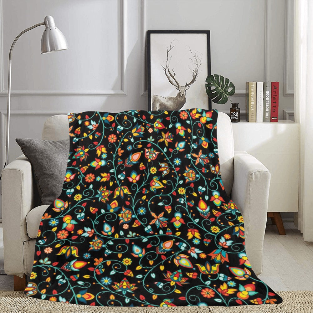 Thorny Path Black Ultra-Soft Micro Fleece Blanket 60"x80"