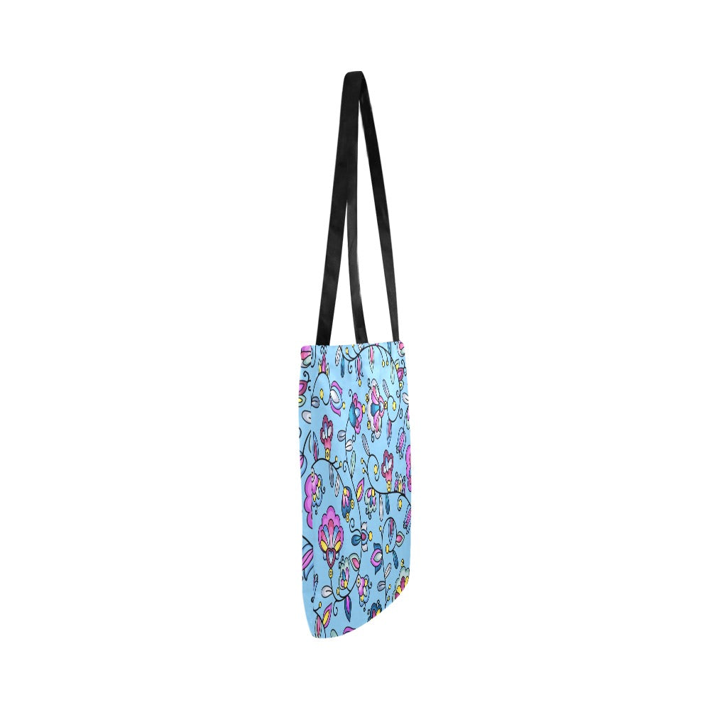 Autumn Bundle Blessing Blue Reusable Shopping Bag (Two sides)