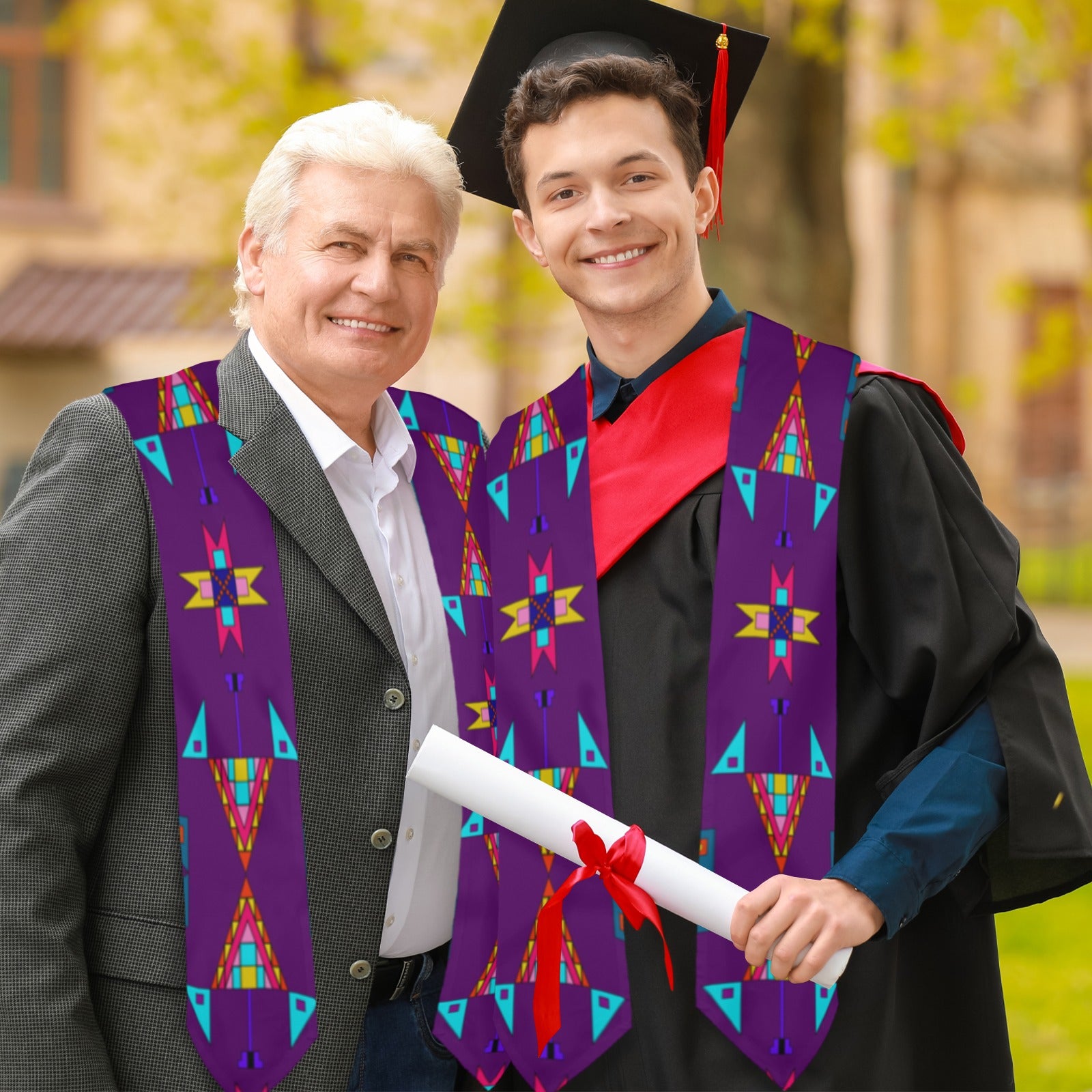 Enemy Territory Berry Graduation Stole