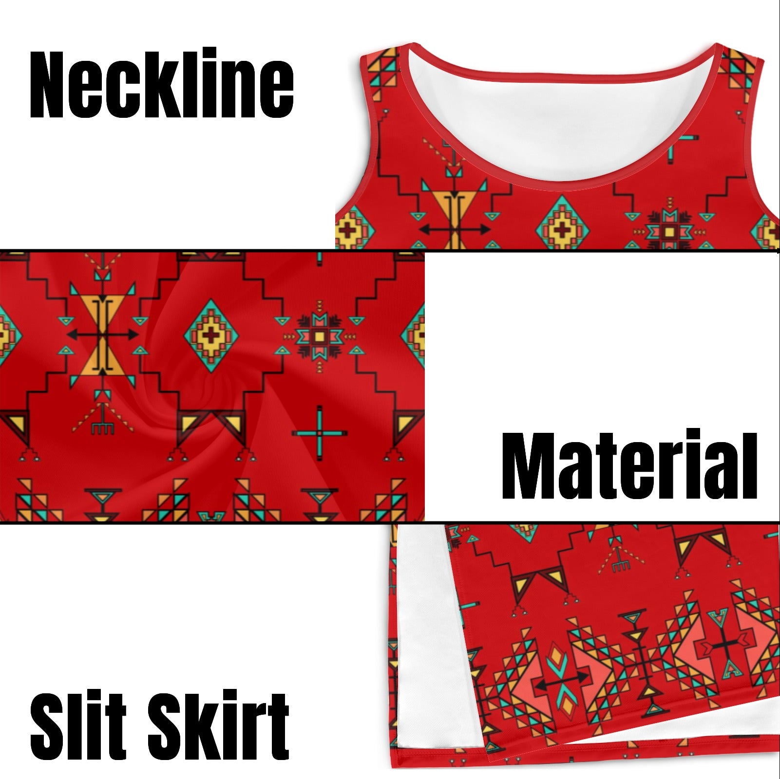 Thunder Flight Red Phaedra Sleeveless Open Fork Long Dress