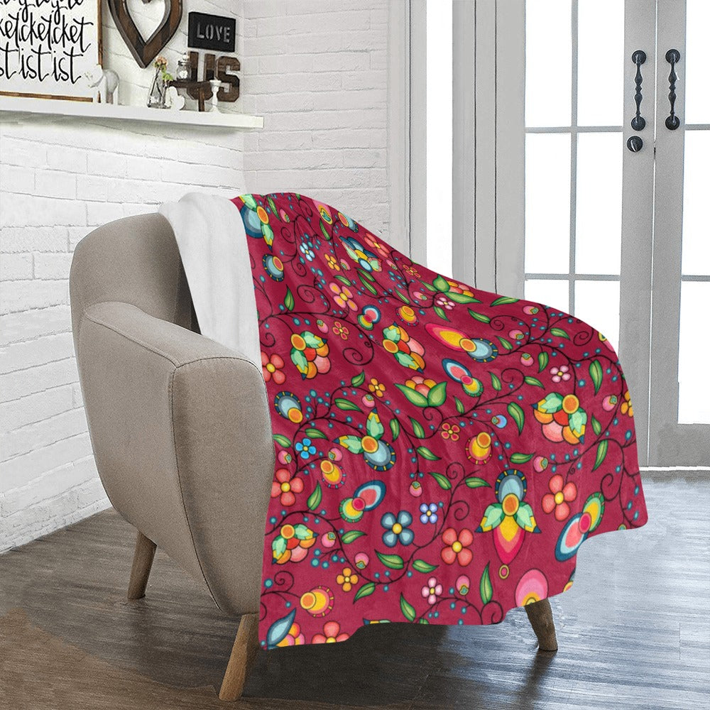 Floral Bounty Magenta Ultra-Soft Micro Fleece Blanket 40"x50"