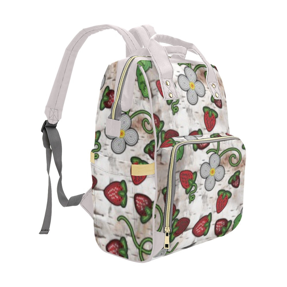 Strawberry Dreams Br Bark Multi-Function Diaper Backpack/Diaper Bag