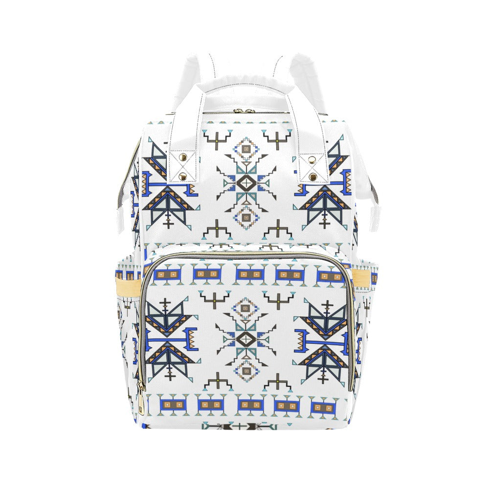 Eagle Strike White Multi-Function Diaper Backpack/Diaper Bag