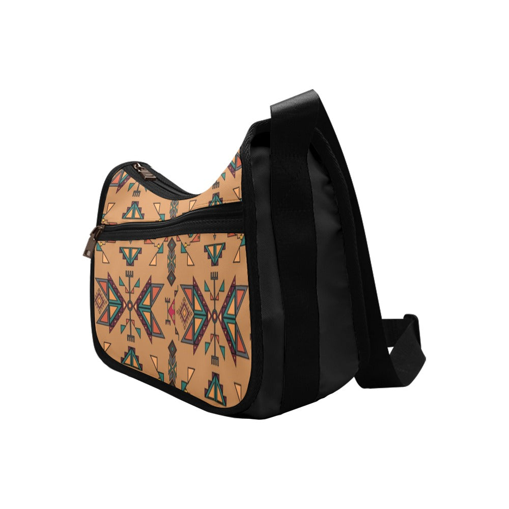 Arrow dawn Fabric Brown Crossbody Bag