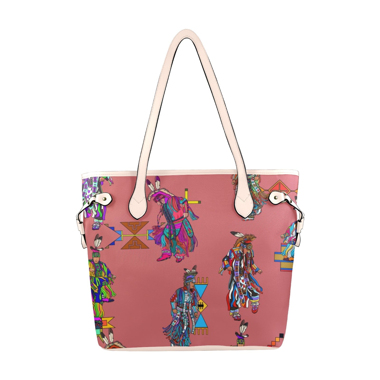 Men's Grass Dancers Terra Cotta Clover Canvas Tote Bag