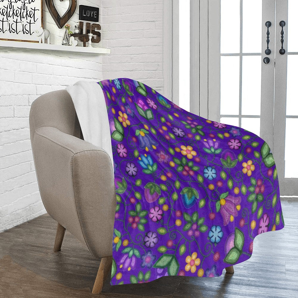 Bloom Uplift Indigo Ultra-Soft Micro Fleece Blanket 50"x60"