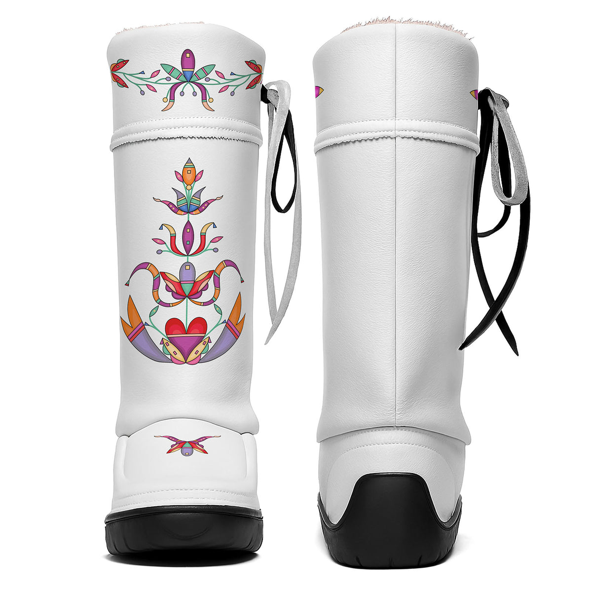 Ancestral Embers White Real Leather MocLux Tall