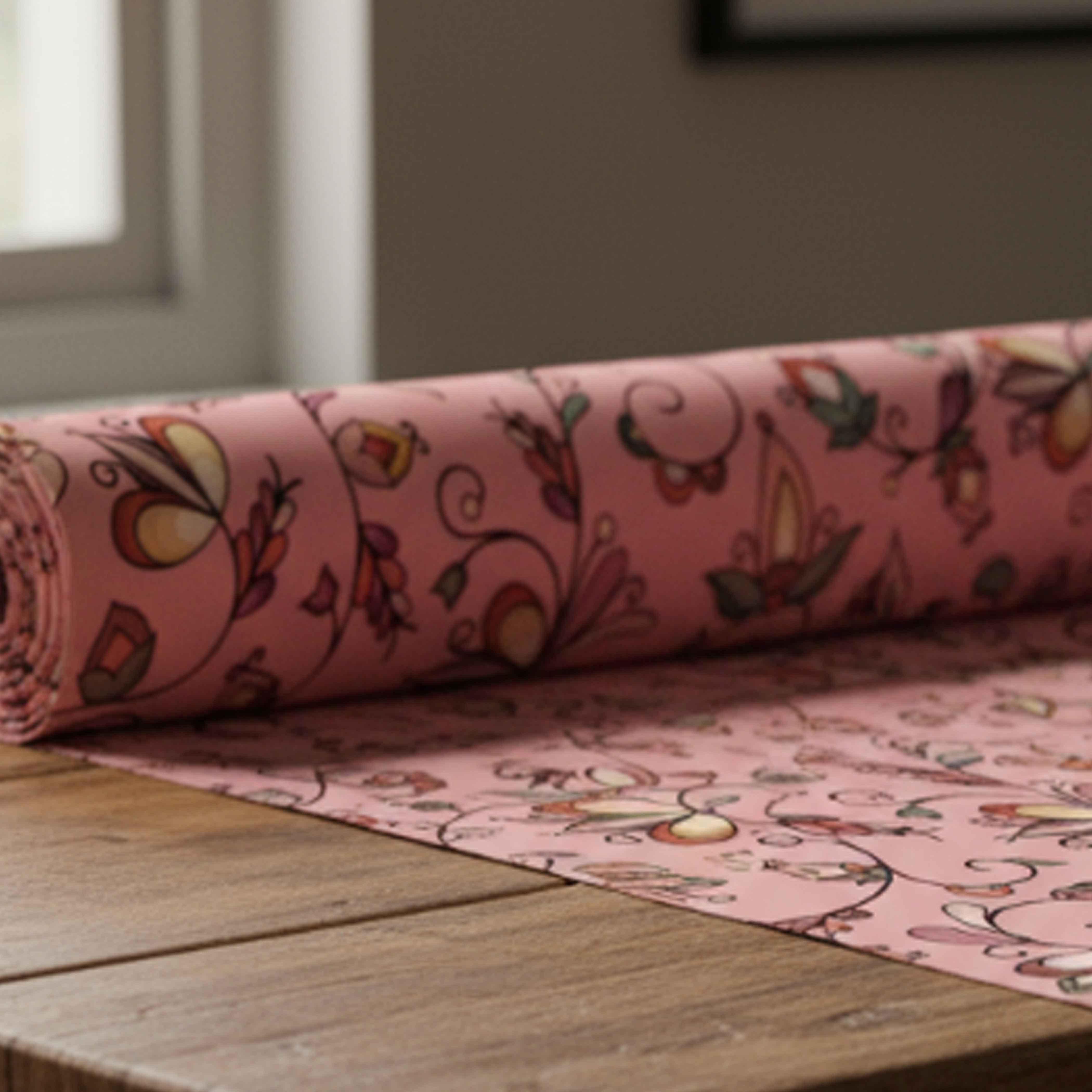 Burnt Sky Petals Peach 42 Inch Cotton Poplin Pre Order