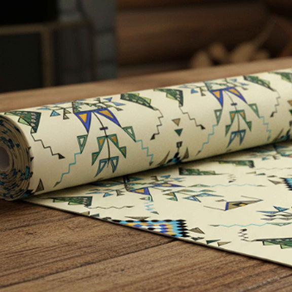 Bear Shield Cream Satin Fabric By the Yard Pre Order