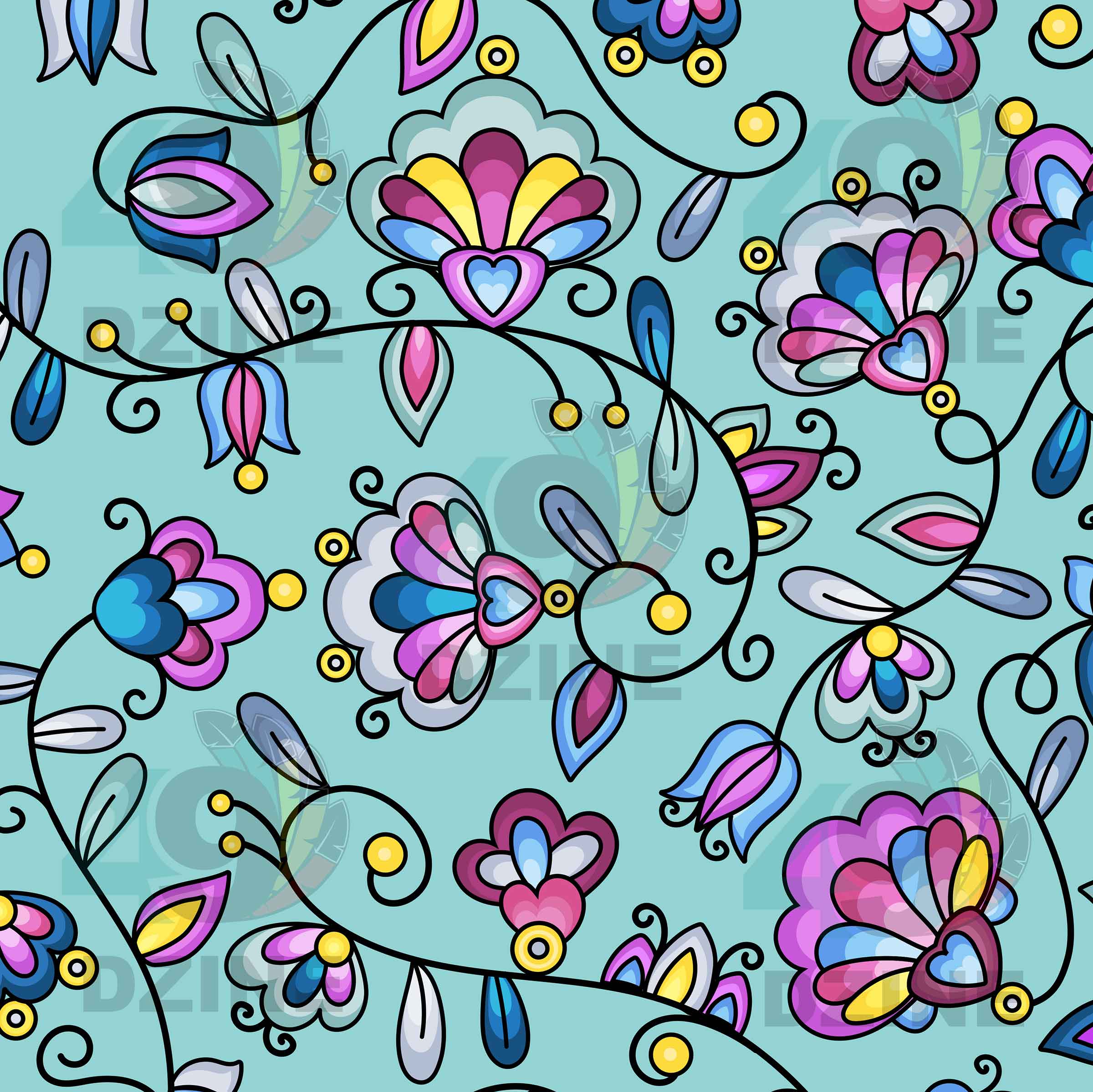 Autumn Bundle Blessing Turquoise 42 Inch Cotton Poplin Pre Order