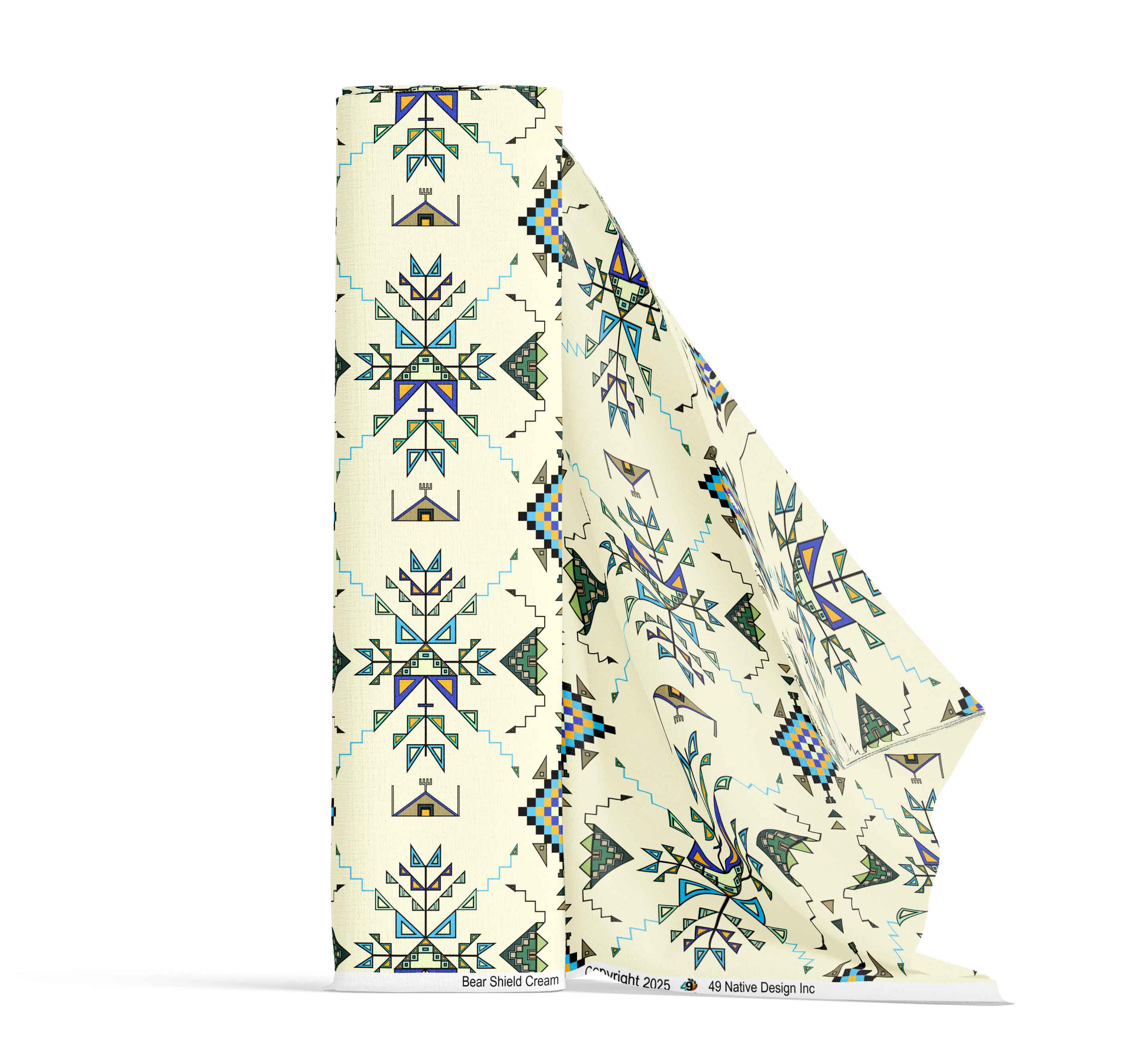 Bear Shield Cream 42 Inch Cotton Poplin Pre Order