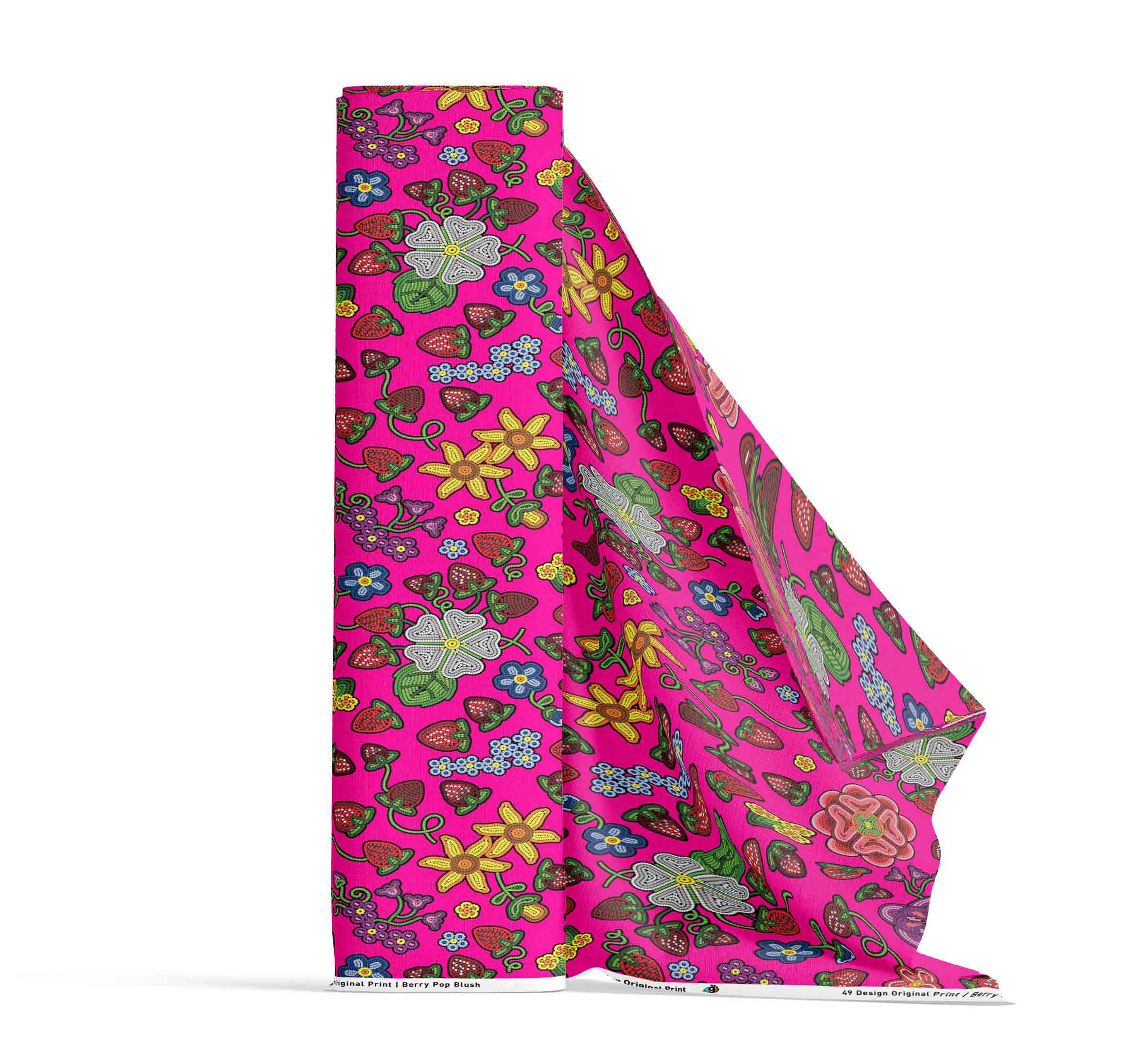 Berry Pop Blush Satin Fabric By the Yard Pre Order